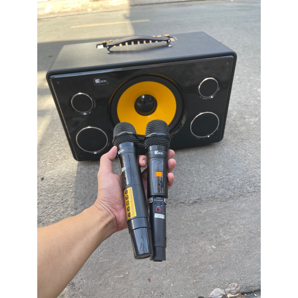 LOA XÁCH TAY KCBOX KC S9 KÈM 2MIC CÔNG SUẤT 200WAT NGOẠI HÌNH GỌN NHẸ TINH TẾ -BASS SIÊU TRẦM