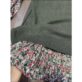 Váy len mix hoa Seifi.ni size S