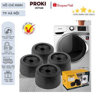 Chống Rung Lắc Máy Giặt PROKI, Tránh Tiến Ồn, Va Đập, Trơn Trượt Cho Máy Giặt, Tủ Lạnh, Bộ 4 Chân Chống Rung Cao Su Đặc