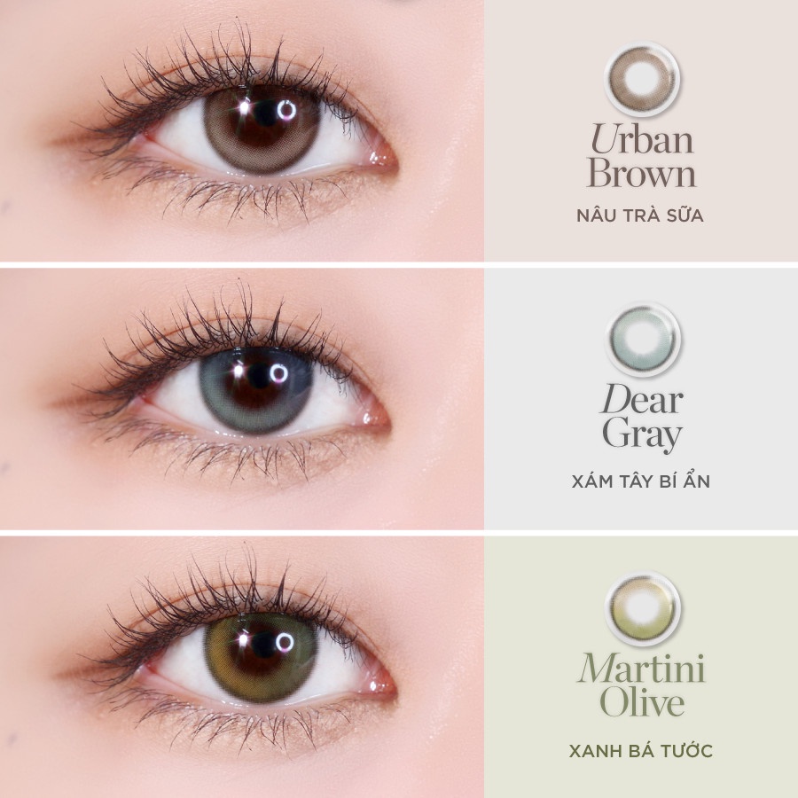 Kính Áp Tròng Màu Tự Nhiên Cao Cấp Hàn Quốc Merzy Mood On Eye Contact Lens