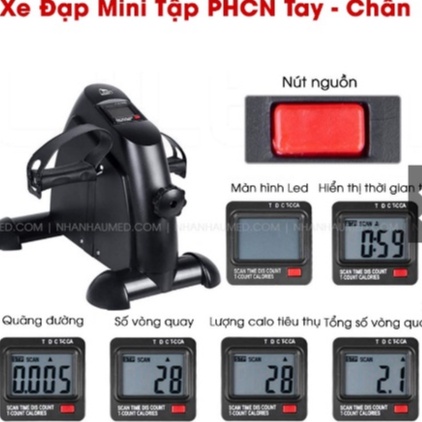 Xe đạp tập thể dục, trị liệu, phục hồi, chức năng Tazako của alokid  tập cơ tay, cơ chân tại nhà chính hãng