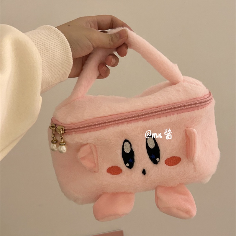 Túi Đựng Mỹ Phẩm Hình Vuông Cỡ Lớn Họa Tiết Ngôi Sao Kirby Dễ Thương