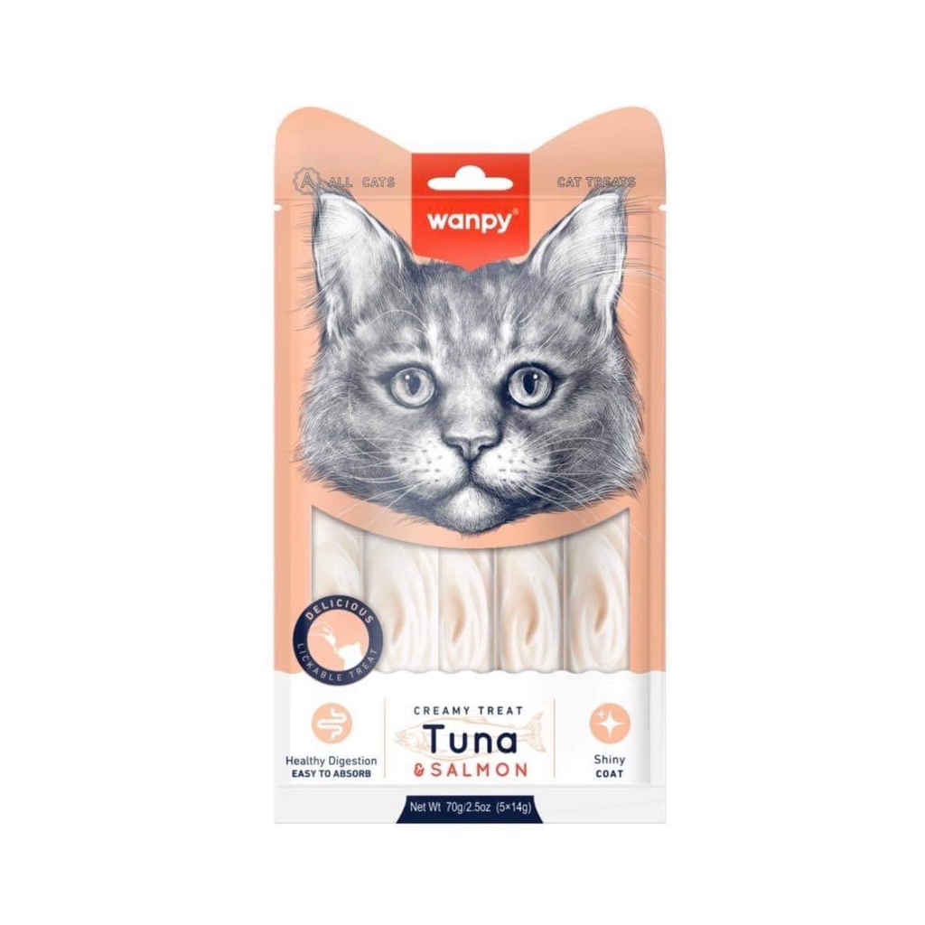 Súp thưởng Wanpy 5 thanh thơm ngon cho mèo hàng nhập khẩu túi 70gr - Halopetshop