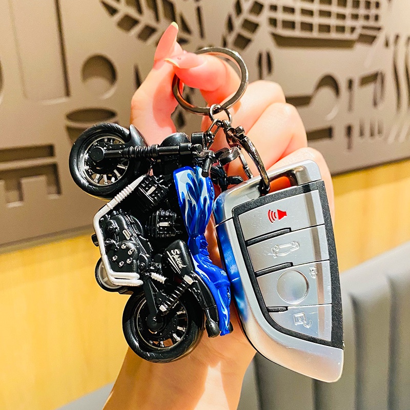 Móc Khóa Xe Mô Tô Mini Harley Tạo Hình Độc Đáo Sáng Tạo