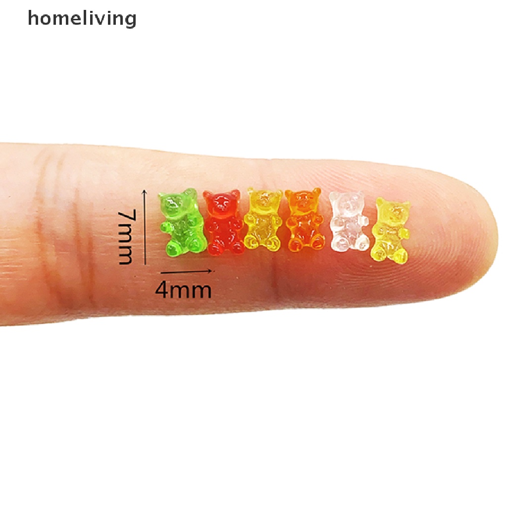 Set 20 Chú Gấu Bằng Nhựa Resin DIY Trang Trí Nhà Búp Bê
