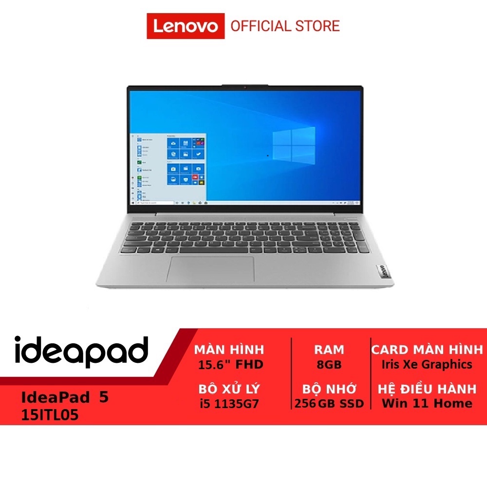 Laptop Lenovo IdeaPad 5 15ITL05 82FG01H8VN i5-1135G7|8GB|256GB|Intel Iris Xe Graphic 82F|