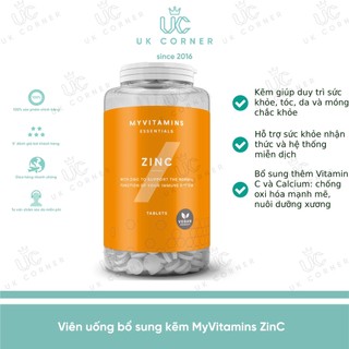 Viên bổ sung kẽm MyVitamins Zinc 15mg