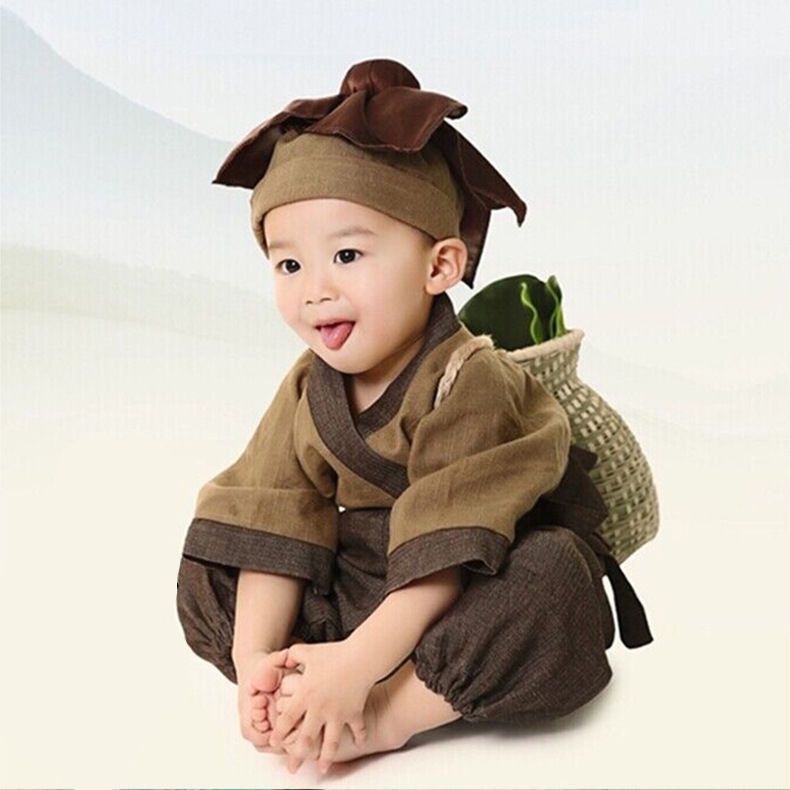 Bộ Đồ Hóa Trang Chú Tiểu Nhỏ Nhắn Phong Cách Trung Hoa 2023 Dành Cho Bé Trai