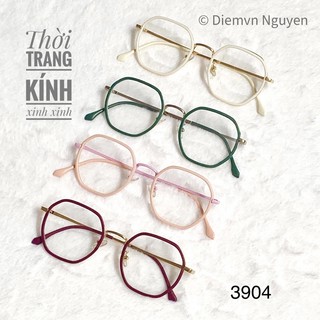 Gọng kính cận thời trang HQ cao cấp 3904_Gọng cận đa giác màu pastel xinh xắn