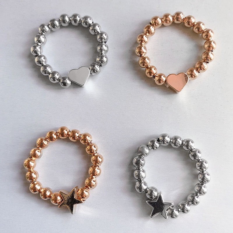 Nhẫn Hợp Kim Đính Hạt Hình Ngôi Sao Phong Cách Vintage Thanh Lịch Cho Nữ