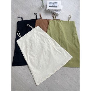 (có bán sỉ,ảnh thật,hoả tốc)🍩 𝒏𝒆𝒘 𝒊𝒏 - Lenin basic dress 🤎 ĐẦM DÂY MẢNH BASIC