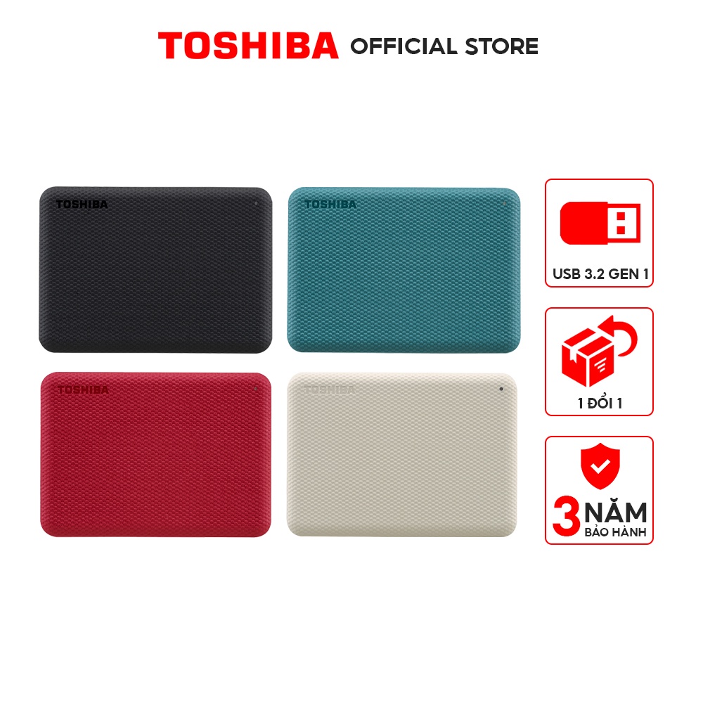 Ổ cứng di động HDD Toshiba Canvio Advance 1TB - Tặng túi chống sốc chính hãng | BigBuy360 - bigbuy360.vn
