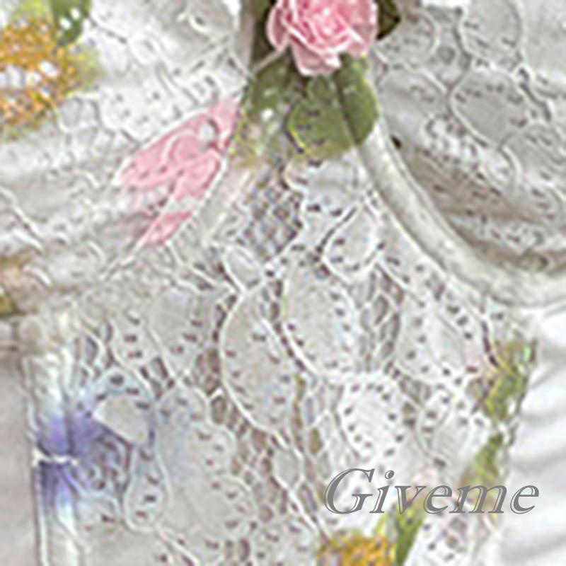 Áo Croptop Tay Phồng Ngắn In Họa Tiết Hoa Phong Cách Đường Phố Thời Trang Xuân Thu Cho Nữ