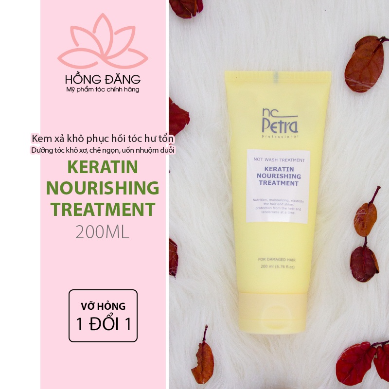 Kem dưỡng tóc keratin,xả khô phục hồi tóc khô xơ hư tổn uốn nhuộm duỗi Nc Petra Keratin Mourishing Treatment 200ml