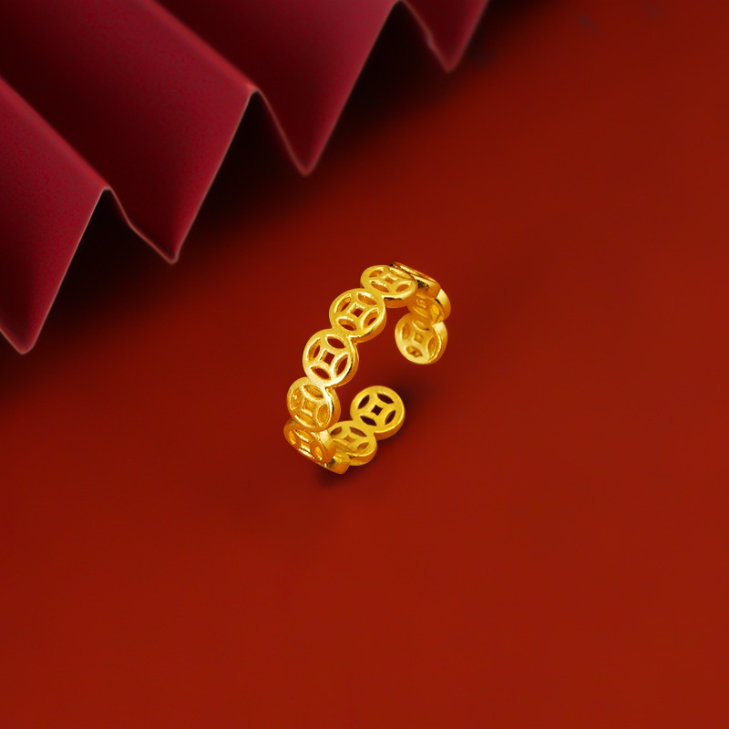 Pmrawc | Nhẫn Đồng Mạ Vàng 24K FS314 Phong Cách Vintage