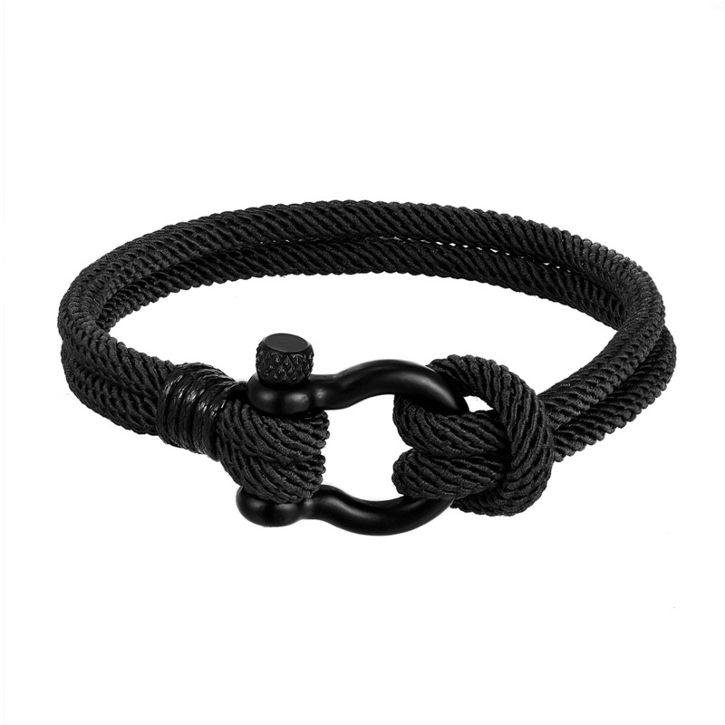Vòng Tay Sinh Tồn 19 / 21cm Khóa Chữ D Bằng Thép Dùng Làm Quà Tặng Ngày Lễ Tình Nhân