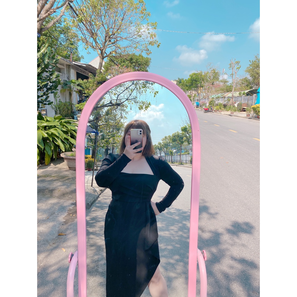Đầm tà chéo D136 bigsize 60-95kg