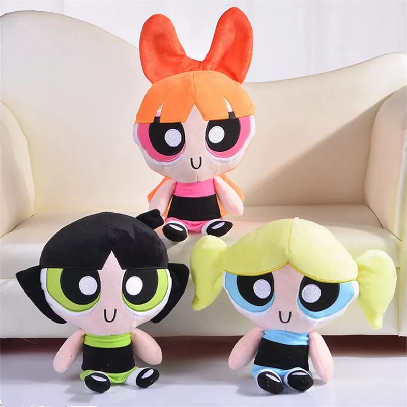Mới Set 3 Thú Nhồi Bông Hình Nhân Vật Phim Powerpuff Girls 20cm
