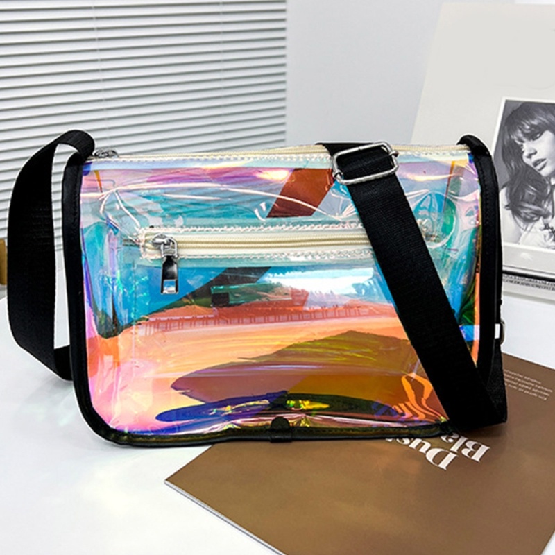 Túi Đeo Chéo Vai Bằng PVC Trong Suốt Thời Trang Sành Điệu Cho Nữ