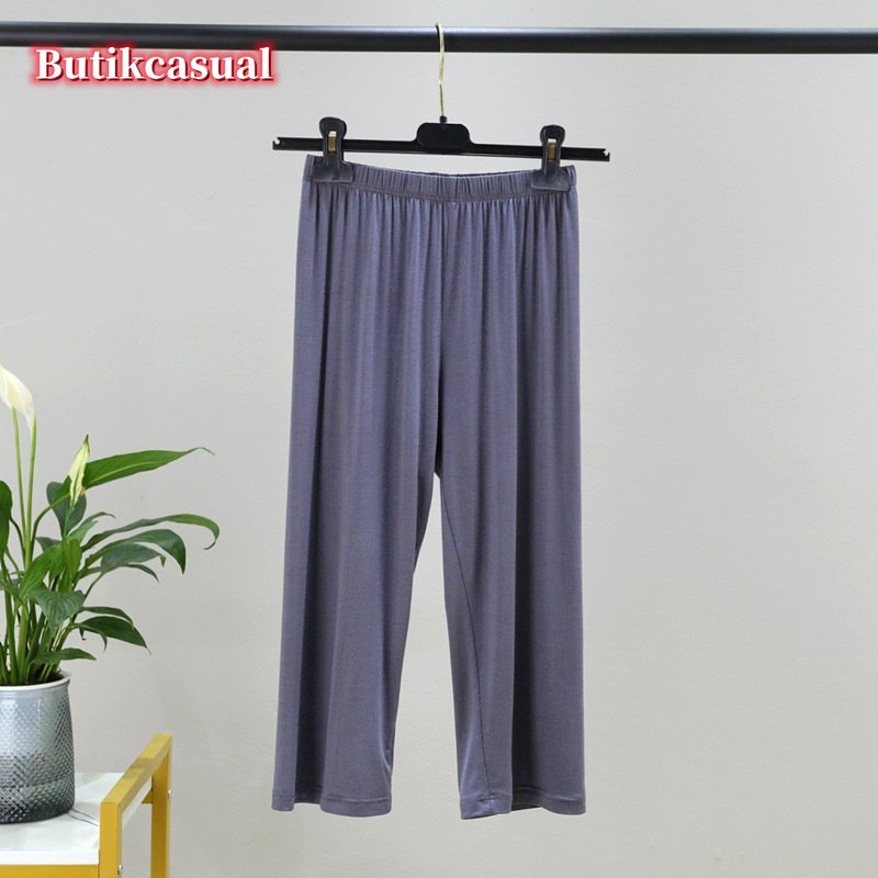 Quần cotton Lửng Co Giãn Dáng Rộng Thời Trang Mùa Hè 2023 Cho Nữ