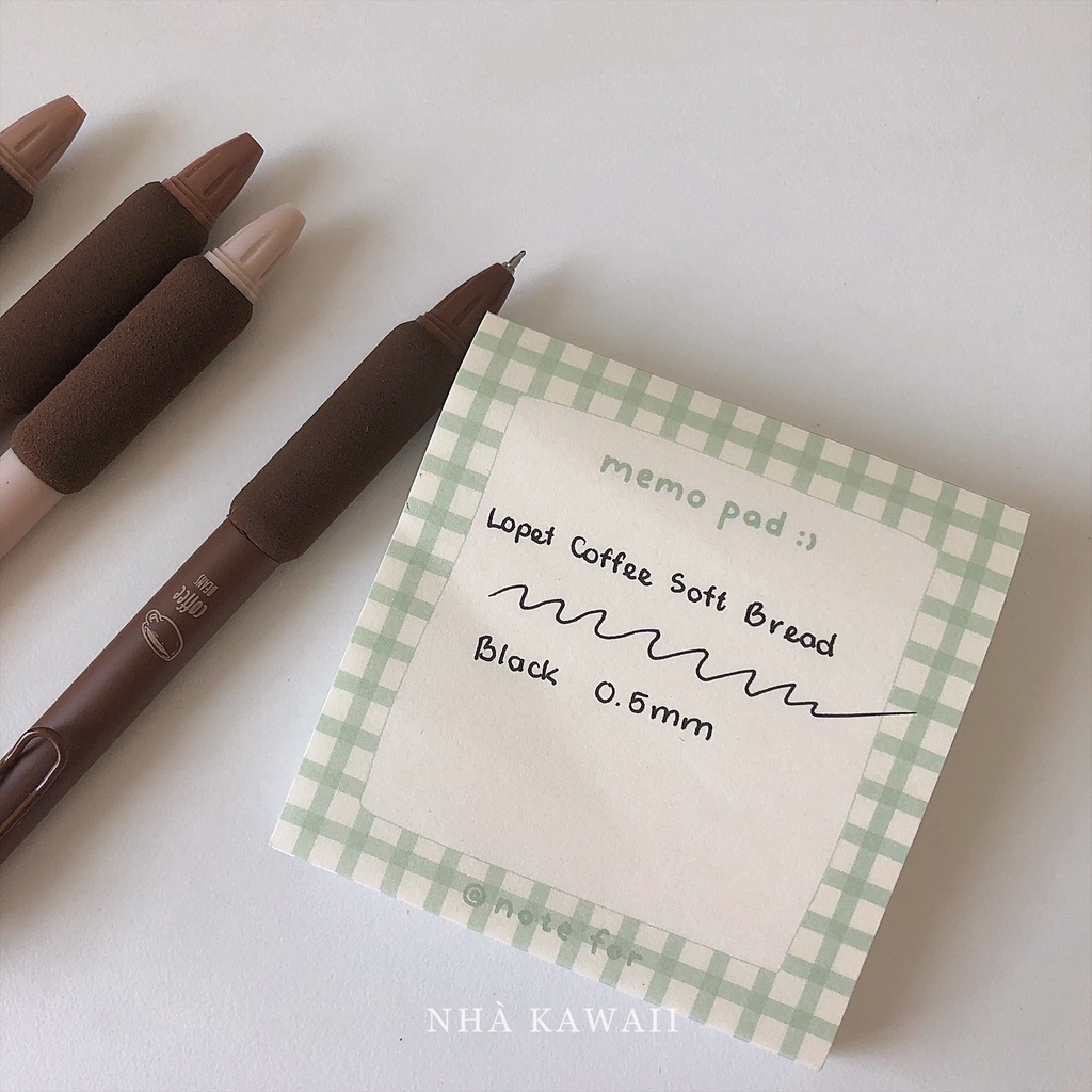 Bút gel đen Lopet Coffee có đệm tay siêu êm