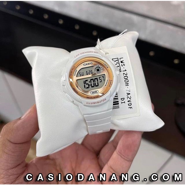 Đồng hồ nữ dây nhựa Casio chính hãng LWS-1200H-7A2VDF (40mm)