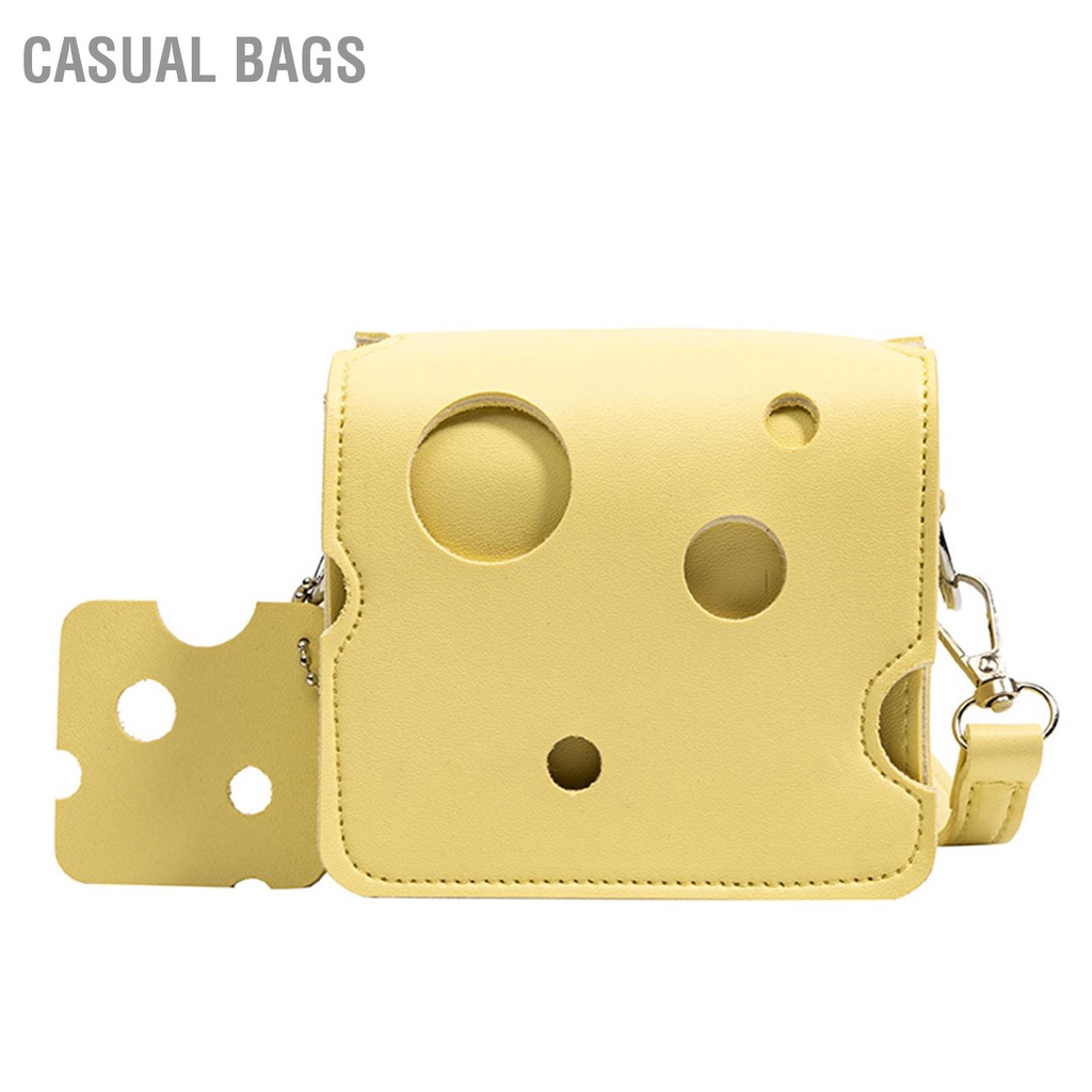 Có hàng sẵn Casual Bags Túi xách tay đeo vai dài Thiết kế pho mát PU Ví đơn cho chuyến du lịch tiệc bãi biển