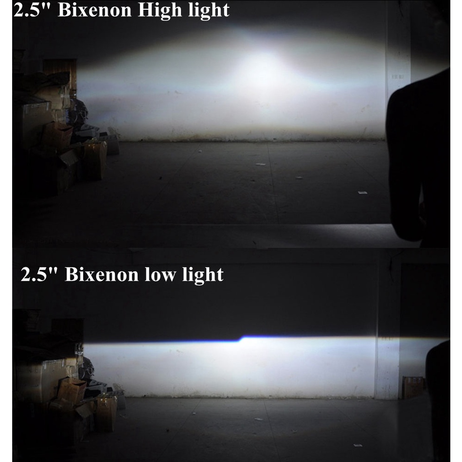 1 Cặp Đèn Pha Bi-xenon HID Mini H1 2.5 Inch Siêu Sáng Thông Dụng Cho Xe Hơi