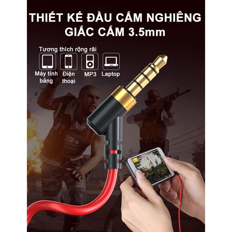 Tai Nghe Chơi Game có Mic rời G500 Tai Nghe Gaming PUBG / FF / ROS/ Tốc Chiến, dùng cho cả điện thoại và máy tính