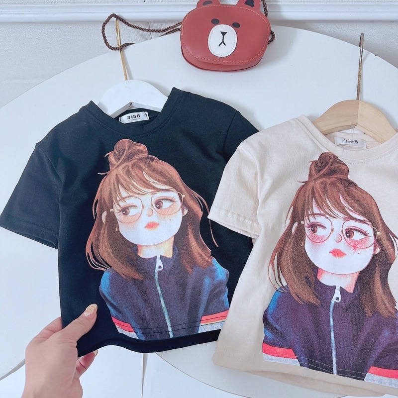 Maihuong⚡️ÁO ĐÔI HÌNH EM BÉ 2 MÀU ĐEN BE CHO MẸ VÀ BÉ