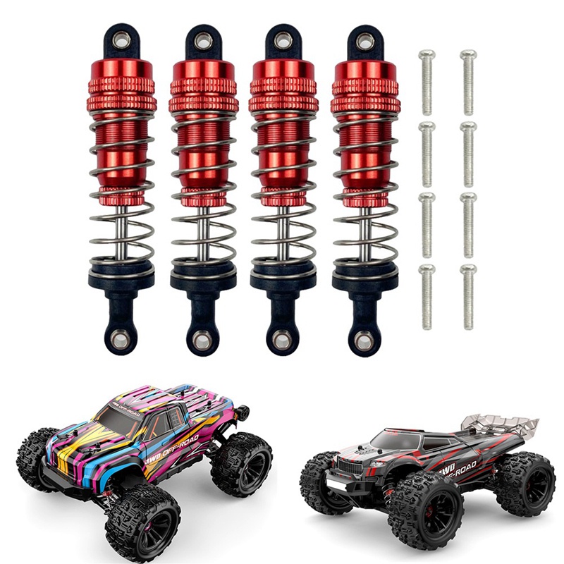 Set 4 Phuộc Giảm Xóc Trước Và Sau Bằng Kim Loại Cho Xe Hơi Điều Khiển Từ Xa MJX H16 16207 16208 16209 16210 1 / 16 1