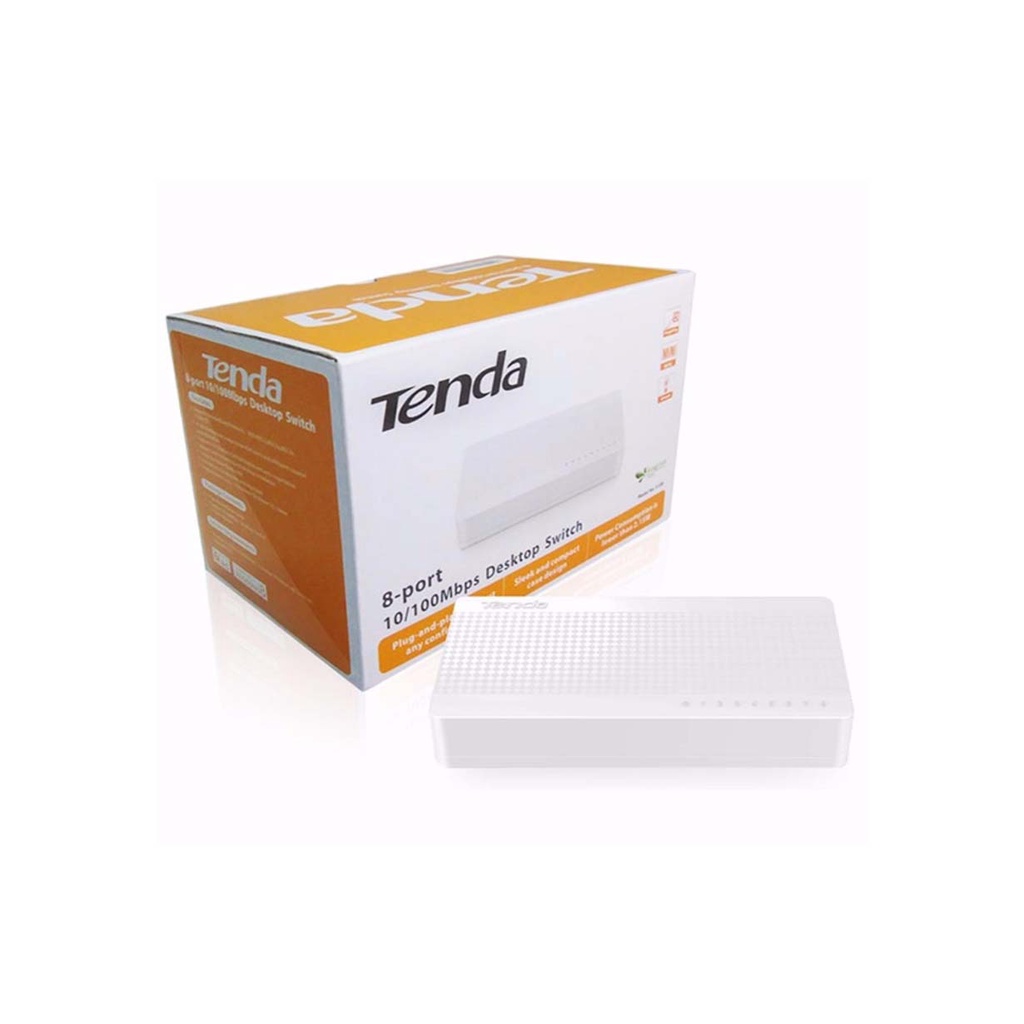 Thiết bị chia Mạng switch 8 port s108 tenda chính hãng (BH 36TH)