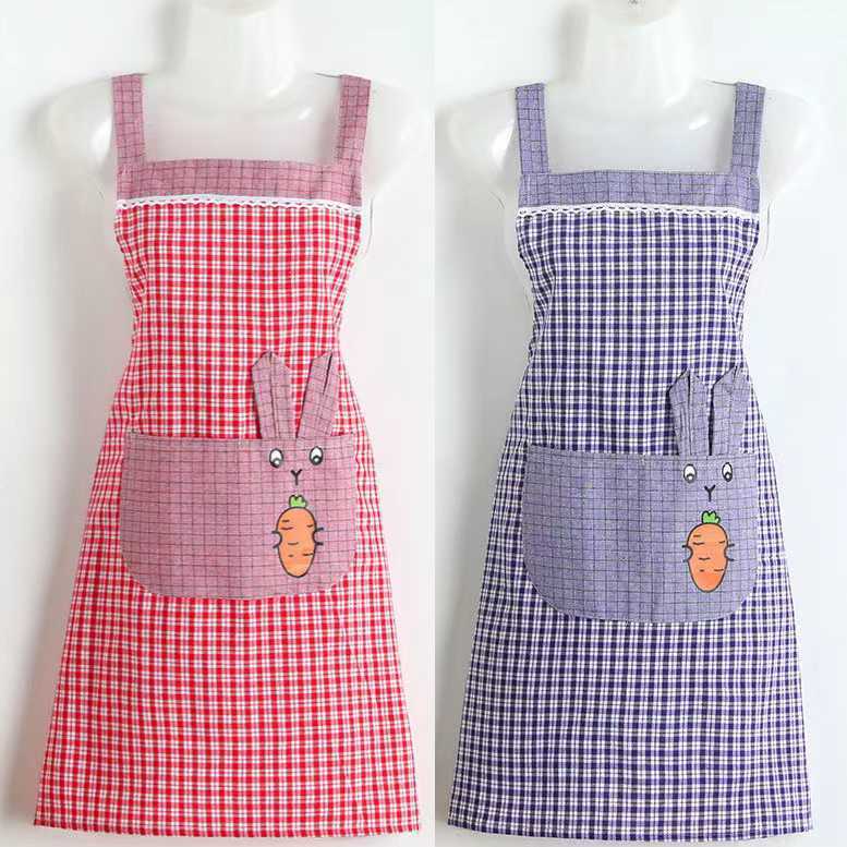 Tạp Dề Nấu Ăn Bằng Cotton Thoáng Khí Chống Bám Dầu Họa Tiết Dễ Thương Tiện Dụng Cho Nhà Bếp