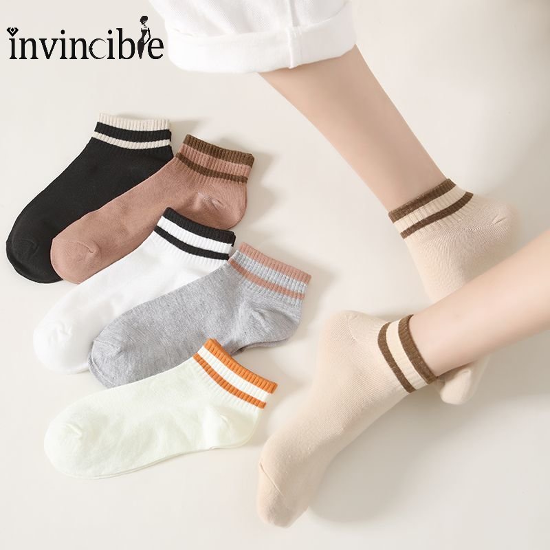 1 Đôi Tất Chân Kẻ Sọc Thời Trang (Màu Ngẫu Nhiên) / Thể Thao Mềm Mại Thoáng Khí Cho Nam Và Nữ