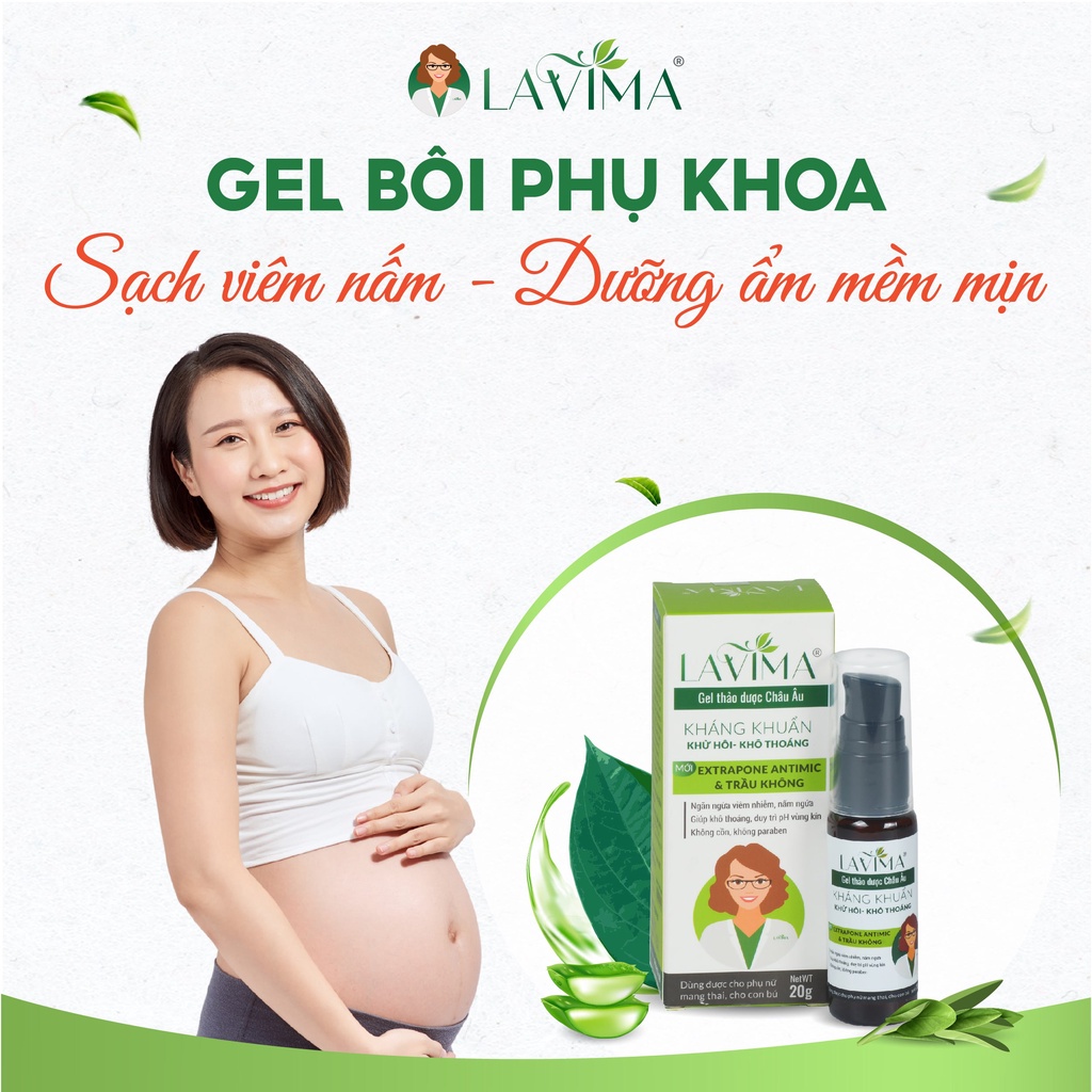 Gel Bôi Phụ khoa Thảo dược Châu Âu LAVIMA 20g - Ngăn ngừa Huyết trắng, Nấm Ngứa, Lộ Tuyến Hoa Bằng Việt Mỹ