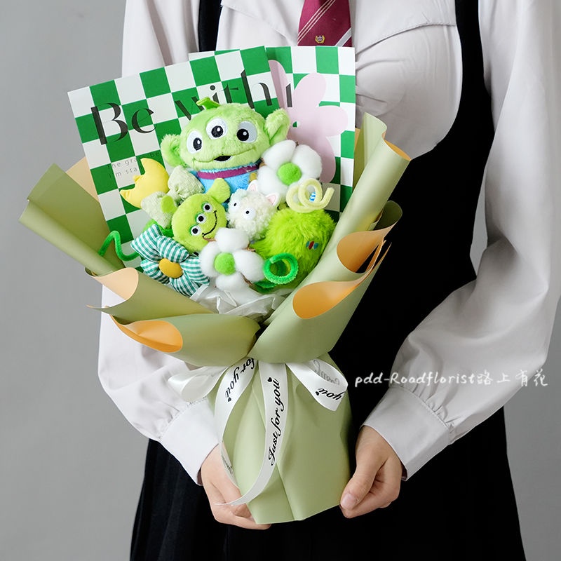 Bó Hoa Búp Bê Ba Mắt Hình Stitch Kuromi Sáng Tạo Làm Quà Tặng Sinh Nhật Cho Bạn Gái / Học Sinh