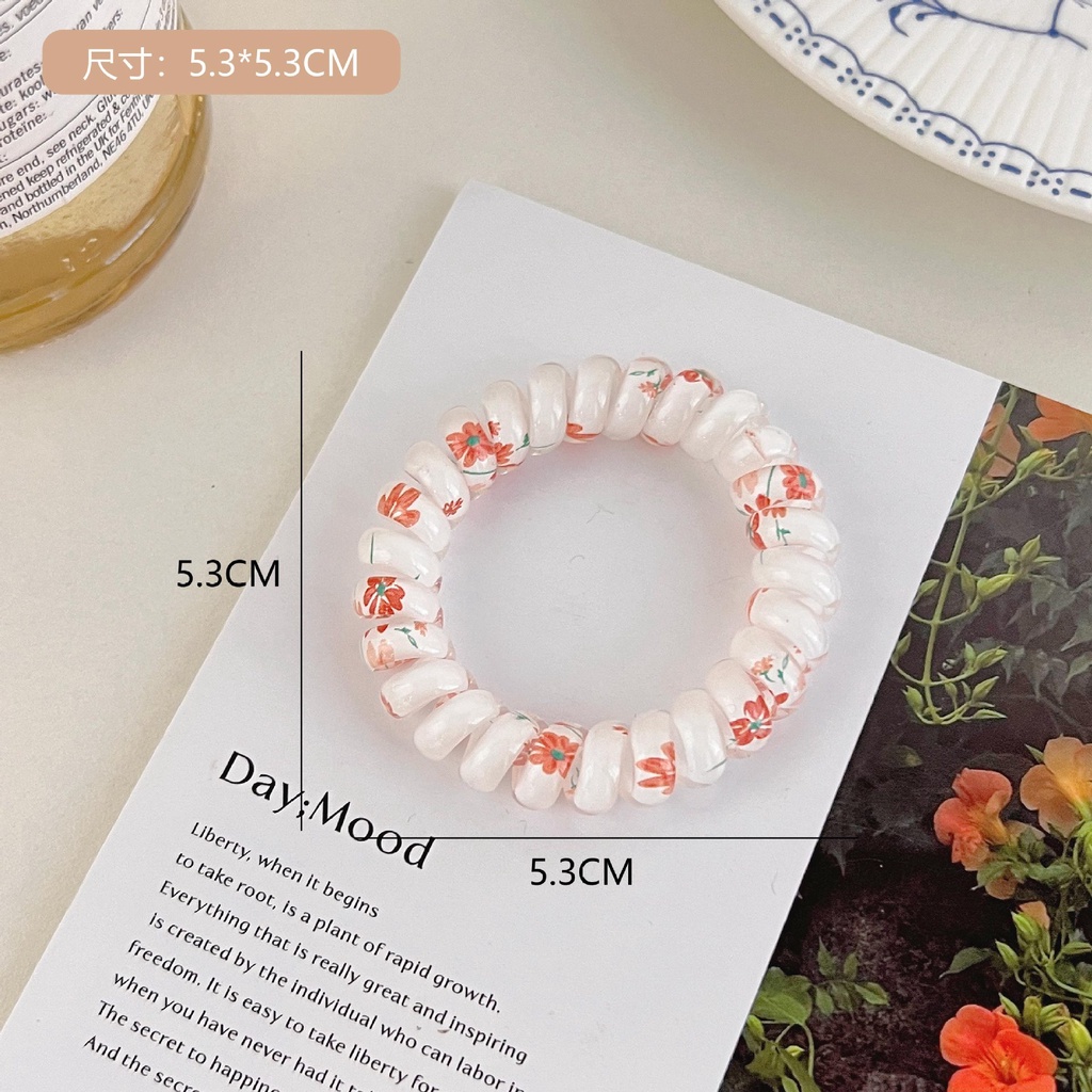 Dây Buộc Tóc YoYo Họa Tiết Hoa Màu Kẹo Trong Suốt Dễ Thương Cho Nữ