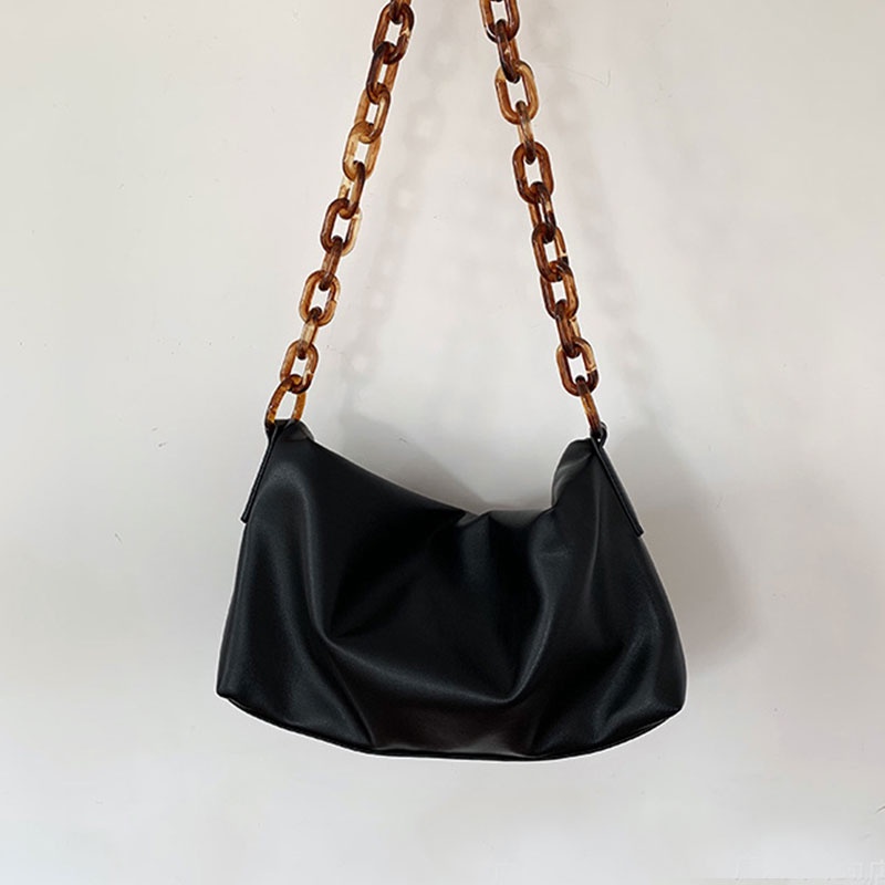 Mischa Túi Đeo Vai Bằng Da PU acrylic Sức Chứa Lớn Thời Trang Đi Làm