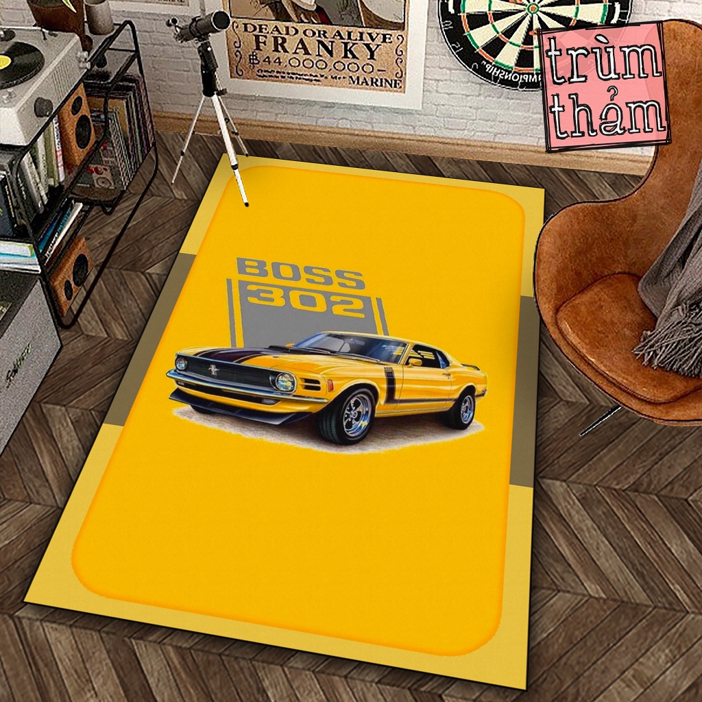 Thảm Trang Trí Jmcase Boss 302 Đua Xe Cartoon Sport Car Cổ Điển Decor Phòng Ngủ Phòng Khách Văn Phòng