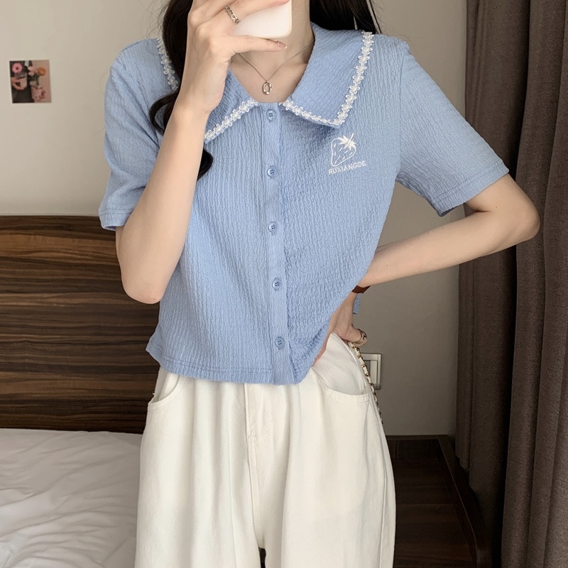 Áo polo Ngắn Tay Thời Trang Mùa Hè Hàng Mới Dành Cho Bạn Nữ