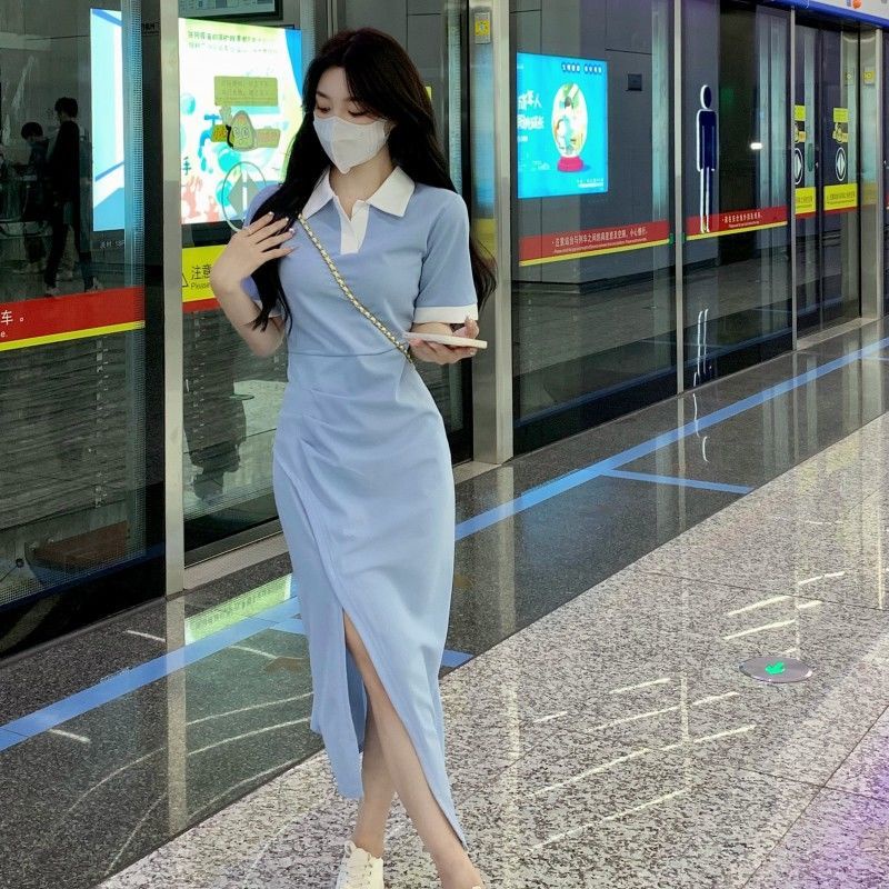 Đầm Cổ Polo Thiết Kế Mới Xinh Xắn Thời Trang Dành Cho Nữ