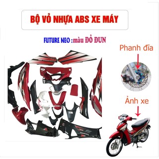 Bộ dàn áo Loại Phanh Đĩa  xe FUTURE NEO , nhựa nguyên sinh ABS cao cấp màu Đỏ - G554