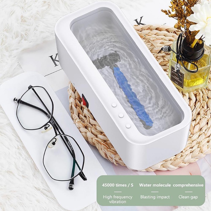 Máy làm sạch bằng sóng siêu âm Xiaomi Eraclean GA01, tần số rung 45000 Hz, rửa trang sức, rửa kính tiện lợi