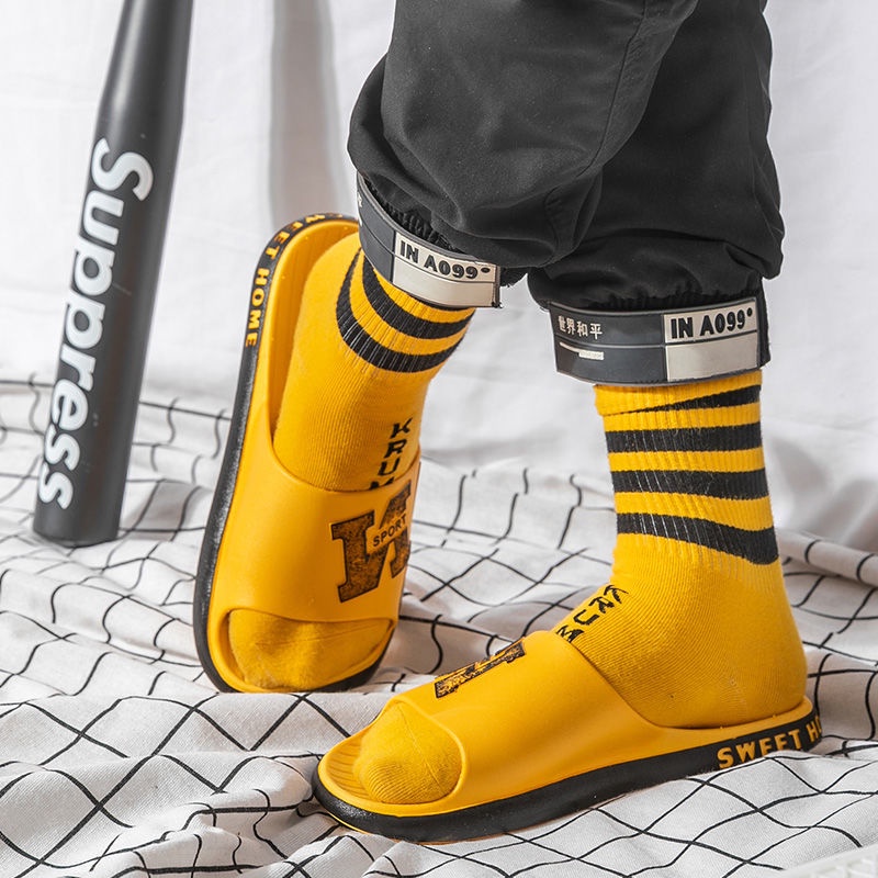 Dép Quai Ngang Đế Dày Chống Trượt Phong Cách Hàn Quốc Thời Trang Mùa Hè Cho Nam