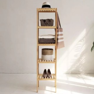 Kệ gỗ thông 5 tầng decor đa năng thông minh lắp ráp