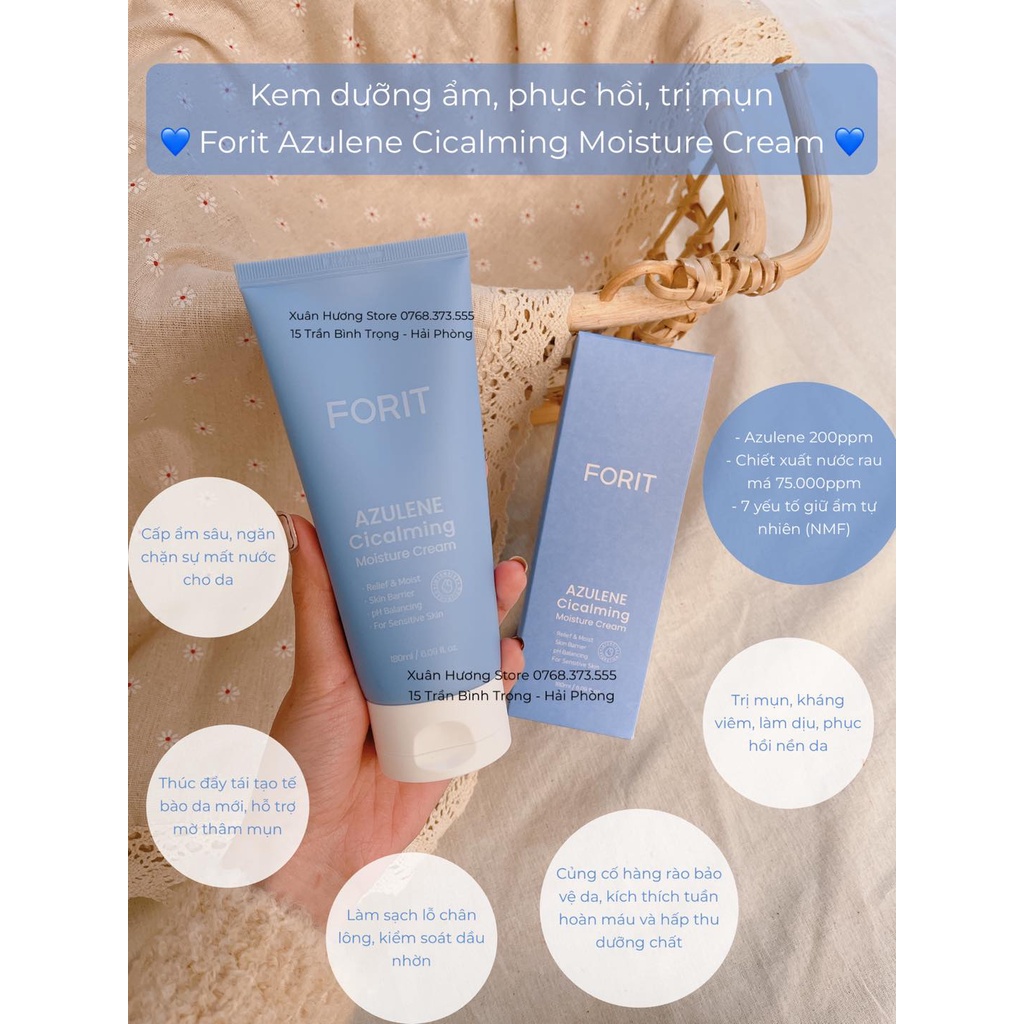 Kem dưỡng ẩm, phục hồi, Forit Azulene Cicalming Moisture Cream