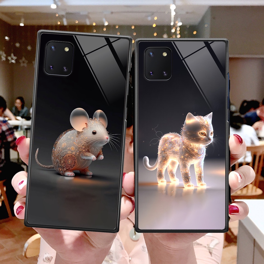 Ốp kính Samsung Note 10 Lite hình 12 con giáp cute dễ thương đẹp lung linh