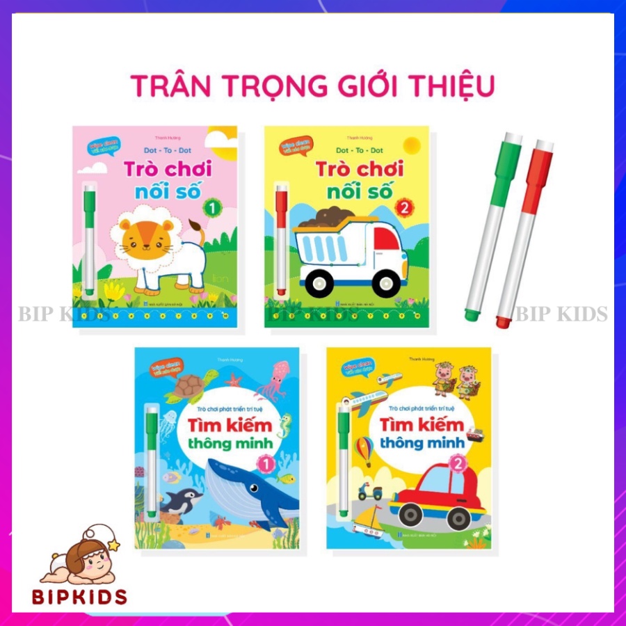 Bộ tranh viết xóa được - Wipe Clean - Trò chơi phát triển trí tuệ - Tìm kiếm thông minh