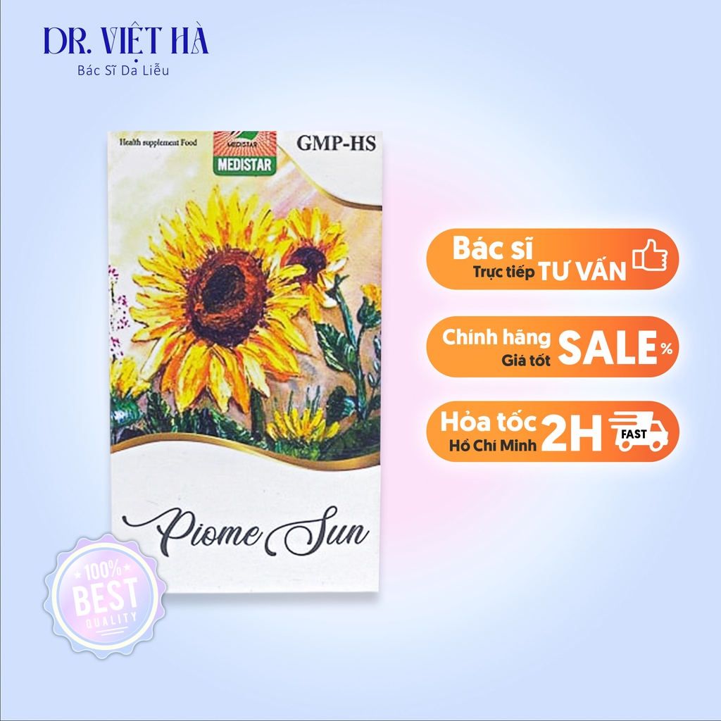 VIÊN UỐNG CHỐNG NẮNG PIOME SUN| BS HÀ DA LIỄU KHUYÊN DÙNG