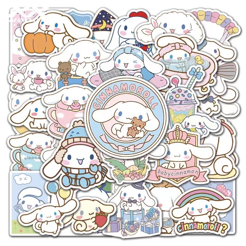 Cinnamoroll Stickers Sanrio Miếng Dễ thương Dán Nhãn dán không thấm nước